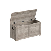 100 cm Wide Storage Chest with Safety Hinges and Lift-Top in Heather Greige by Vasagle