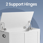 Wooden Storage Chest with Safety Hinges and Bench Seat for Bedroom or Hallway by Vasagle