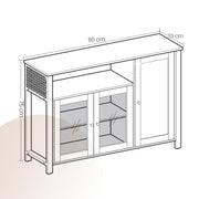 Sideboard Storage Cabinet with 3 Doors Ideal for Dining Room or Hallway by Vasagle