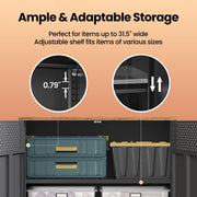 Floor Standing Storage Cabinet with Door and Adjustable Shelf for Home Organisation by Vasagle