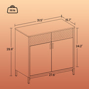Floor Standing Storage Cabinet with Door and Adjustable Shelf for Home Organisation by Vasagle