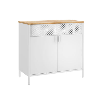 Freestanding Storage Cabinet with Double Doors and Adjustable Shelves for Home by Vasagle