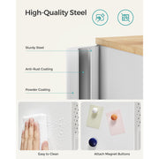 Freestanding Storage Cabinet with Double Doors and Adjustable Shelves for Home by Vasagle