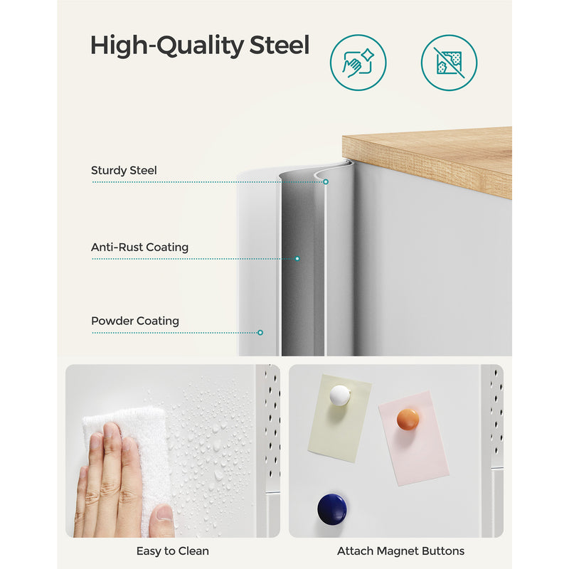 Freestanding Storage Cabinet with Double Doors and Adjustable Shelves for Home by Vasagle