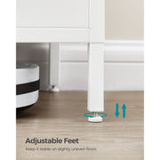 Freestanding Storage Cabinet with Double Doors and Adjustable Shelves for Home by Vasagle