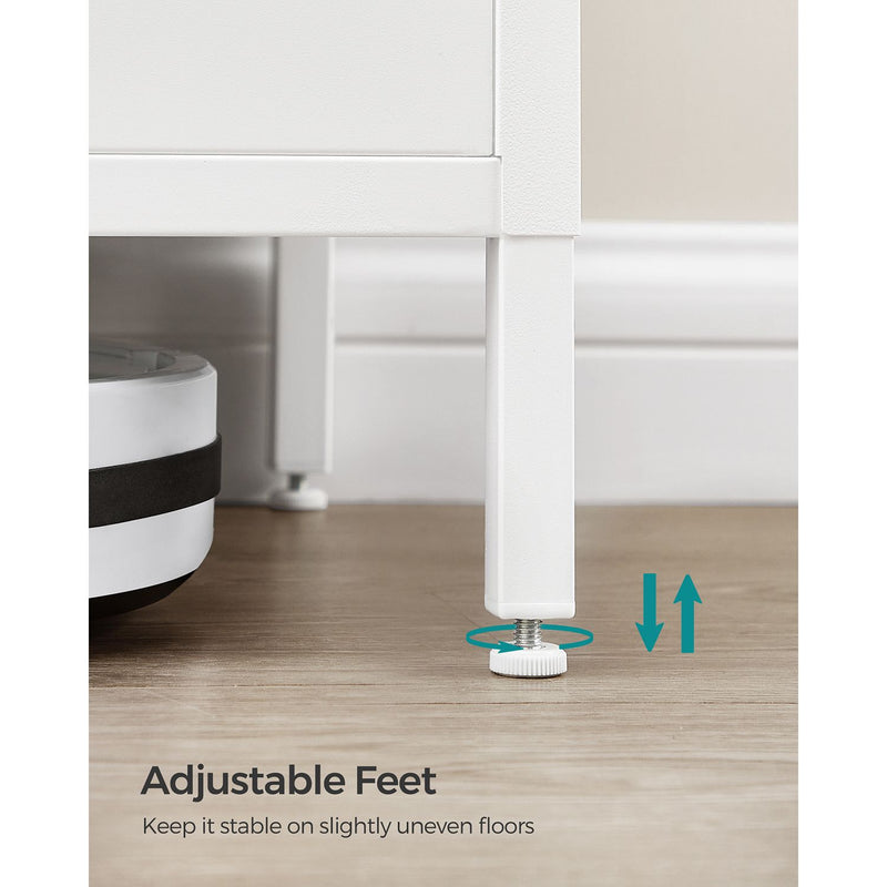 Freestanding Storage Cabinet with Double Doors and Adjustable Shelves for Home by Vasagle