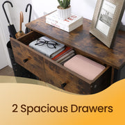 Brown Kitchen Storage Cabinet with Drawer and Louvered Doors for Home by Vasagle