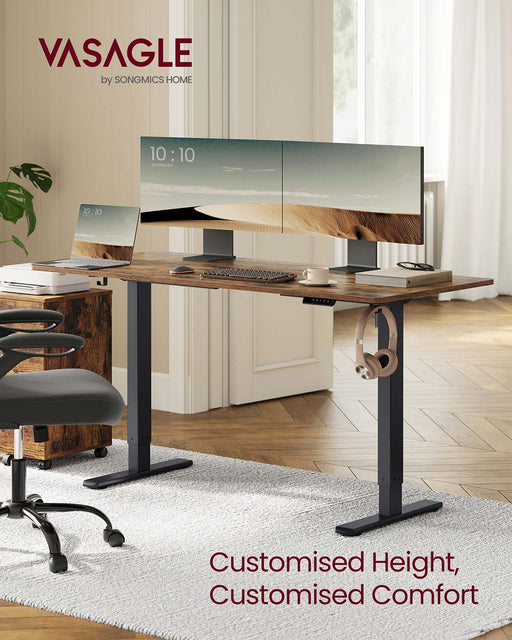 Electric Standing Desk Frame with Adjustable Height and Memory Settings by Vasagle