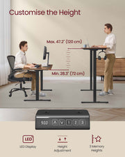 Electric Standing Desk Frame with Adjustable Height and Memory Settings by Vasagle