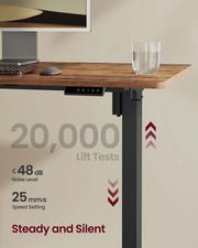 Electric Standing Desk Frame with Adjustable Height and Memory Settings by Vasagle