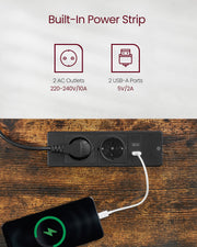 Electric Height Adjustable Standing Desk 140 x 60 cm Ergonomic Workstation by Vasagle