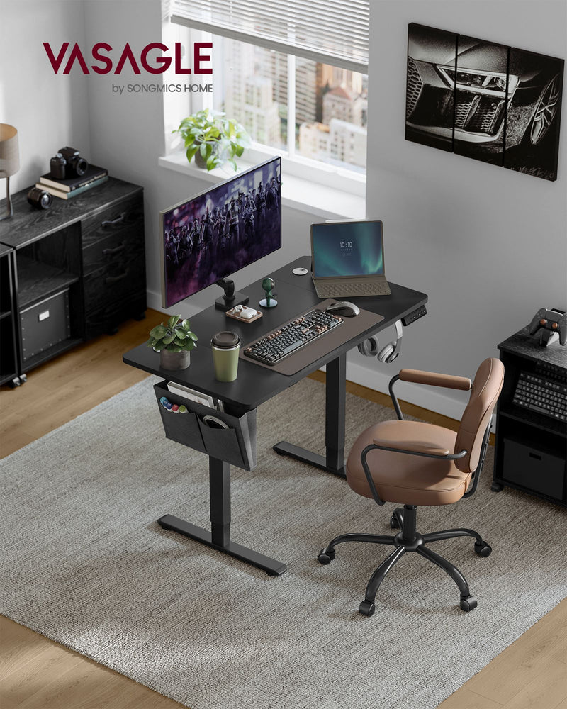 Height Adjustable Office Desk 120 x 60 cm Ergonomic Sit Stand Workstation by Vasagle