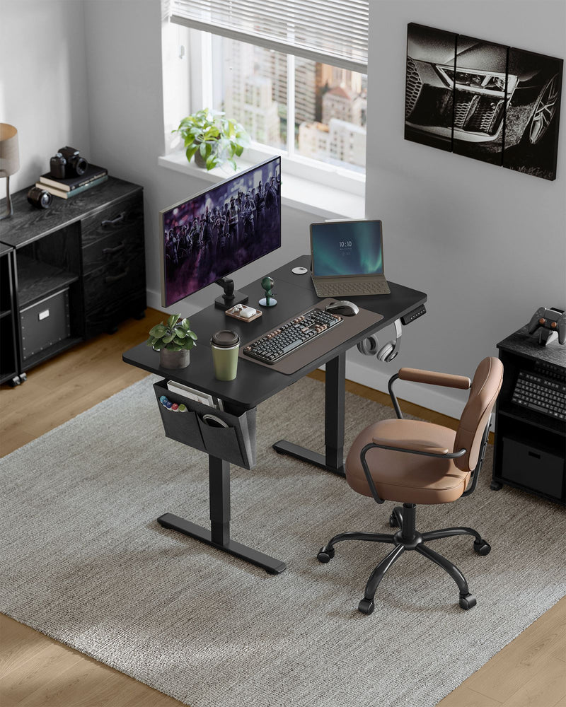Height Adjustable Office Desk 120 x 60 cm Ergonomic Sit Stand Workstation by Vasagle