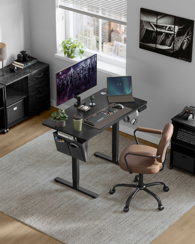 Height Adjustable Office Desk 120 x 60 cm Ergonomic Sit Stand Workstation by Vasagle