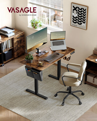Height Adjustable Standing Desk 120 x 60 cm with Ergonomic Sit Stand Design by Vasagle