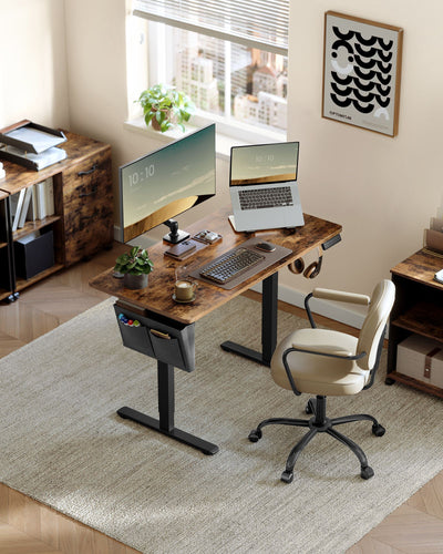 Height Adjustable Standing Desk 120 x 60 cm with Ergonomic Sit Stand Design by Vasagle