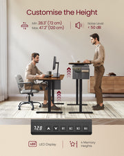 Height Adjustable Standing Desk 120 x 60 cm with Ergonomic Sit Stand Design by Vasagle