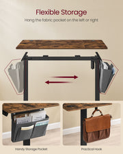 Height Adjustable Standing Desk 120 x 60 cm with Ergonomic Sit Stand Design by Vasagle