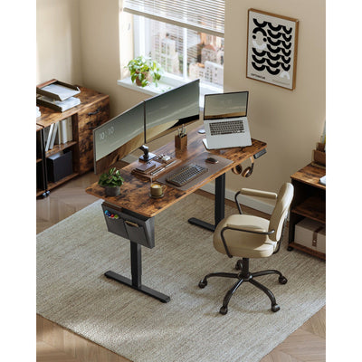 Height Adjustable Standing Desk 140 x 60 cm Ergonomic Sit Stand Workstation by Vasagle
