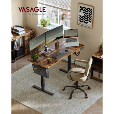 Height Adjustable Standing Desk 140 x 60 cm Ergonomic Sit Stand Workstation by Vasagle