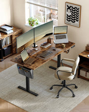 Electric Height Adjustable Desk with 4 Memory Presets 70 x 160 cm Sit Stand by Vasagle