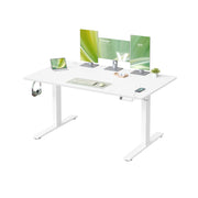 Electric Height Adjustable Standing Desk with USB C Port and Cable Tray Matte White by Vasagle VASAGLE