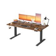 160x80cm Electric Standing Desk For Home Office USB-C Charging - Industrial Style VASAGLE