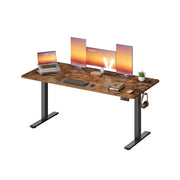 Rustic Brown Height Adjustable Electric Standing Desk 160x70cm Ergonomic by VASAGLE VASAGLE