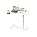 Adjustable Overbed Table with Lockable Wheels and Device Slots for Bedroom Use by Vasagle