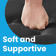 Small Foldable Storage Ottoman Foot Stool with Padded Seat 38 cm Cube by Songmics