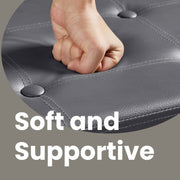 Foldable Storage Ottoman Bench Upholstered Seat and Footrest 76 cm Wide by Songmics