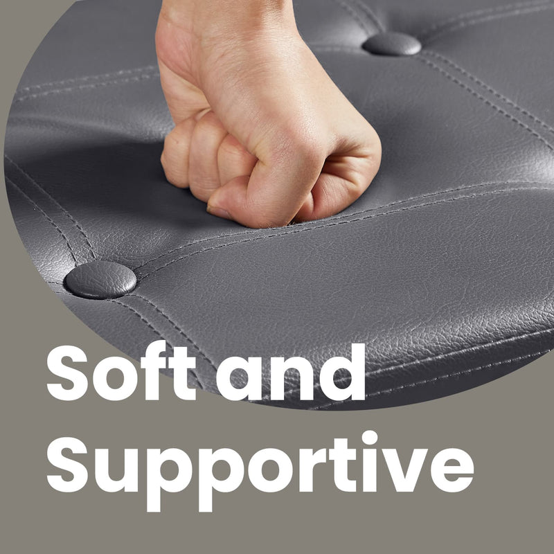 Foldable Storage Ottoman Bench Upholstered Seat and Footrest 76 cm Wide by Songmics