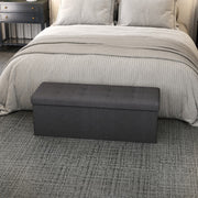 Large Storage Ottoman Bench Upholstered Seat for Bedroom and Hallway 110 cm by Songmics