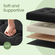 Large Storage Ottoman Bench Upholstered Seat for Bedroom and Hallway 110 cm by Songmics