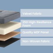 Foldable Storage Ottoman Footstool with Padded Seat 38 cm Small Foot Rest by Songmics