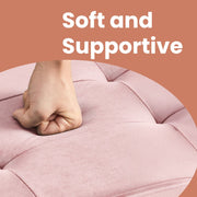 Foldable Storage Ottoman Footstool 38 cm Small Padded Foot Rest for Home by Songmics