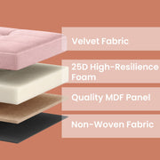 Foldable Storage Ottoman Footstool 38 cm Small Padded Foot Rest for Home by Songmics