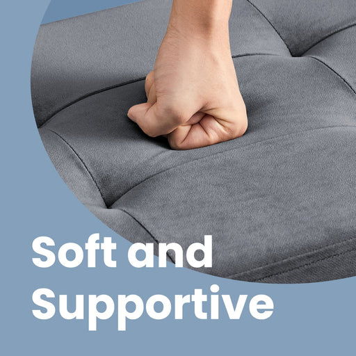 Large Foldable Storage Ottoman Bench with Padded Seat 110 cm for Living Room by Songmics