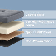 Large Foldable Storage Ottoman Bench with Padded Seat 110 cm for Living Room by Songmics