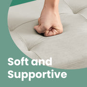 Foldable Storage Ottoman Bench with Padded Seat 110 cm for Living Room by Songmics