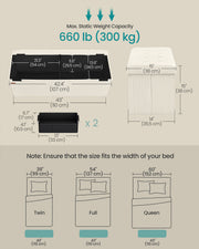 Foldable Storage Ottoman Bench with Padded Footrest for Living Room or Bedroom by Songmics