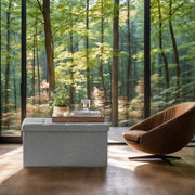 Grey Storage Ottoman Bench with Hidden Compartment for Bedroom or Hallway 76 cm by Songmics