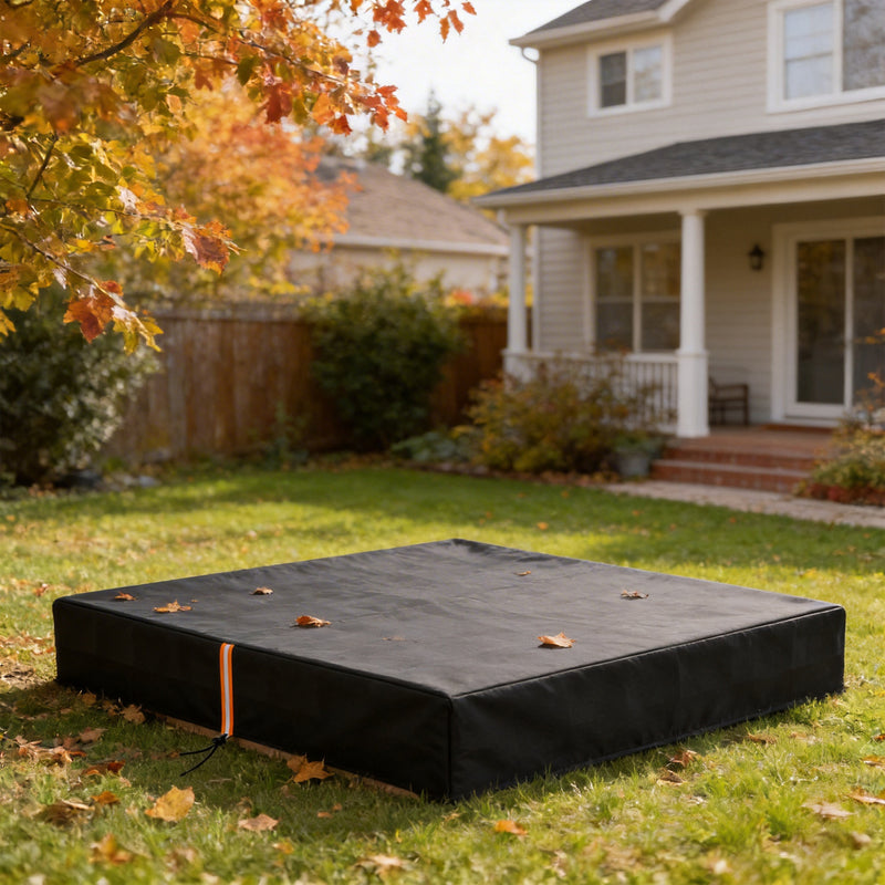 Sandpit Cover Waterproof Outdoor Protection for Clean and Dry Play Black AOSOM