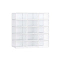 Set of 15 Clear and White Shoe Storage Boxes for UK Size 9 Stackable Design by Songmics