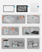 Pack of 18 Stackable Transparent and Black Plastic Shoe Storage Boxes by Songmics