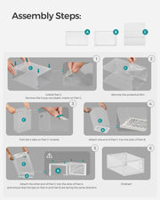 Pack of 18 Clear Plastic Shoe Storage Boxes Stackable and Dustproof by Songmics