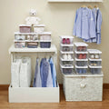 Set of 8 Stackable Shoe Storage Boxes with Lids Clear Plastic Organisers by Songmics