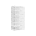 Pack of 12 Stackable Transparent Shoe Storage Boxes in Cloud White by Songmics