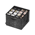 Fabric Shoe Organiser Storage Box with Handles and Clear Lid for Easy Access by Songmics