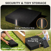 Sandpit Cover Waterproof Outdoor Protection for Clean and Dry Play Black AOSOM